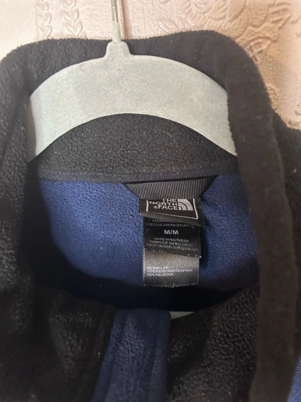 The North Face Navy Blue and Black Fleece Jacket